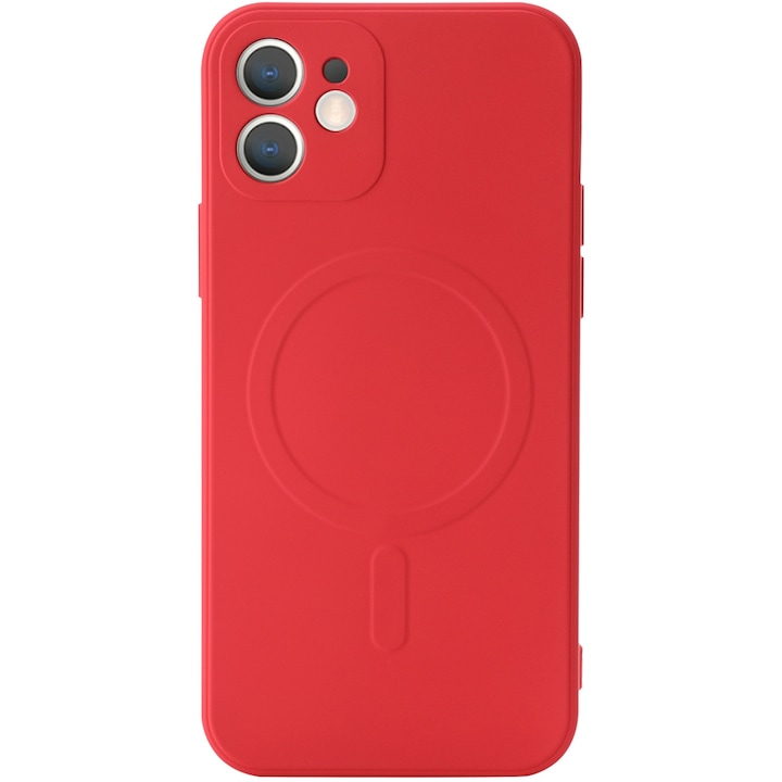 Husa pentru iPhone 11 ZAFIT®, cu incarcare Magsafe, Silicon, Rosu