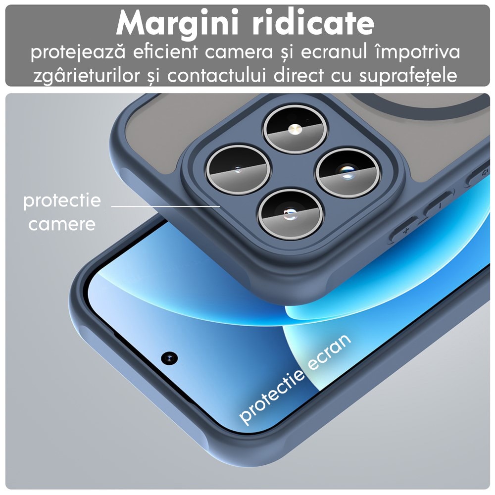 Husa pentru Xiaomi 17 Daden® HaloFrost, MagSafe, Antisoc, Calitate Premium, Albastru deschis