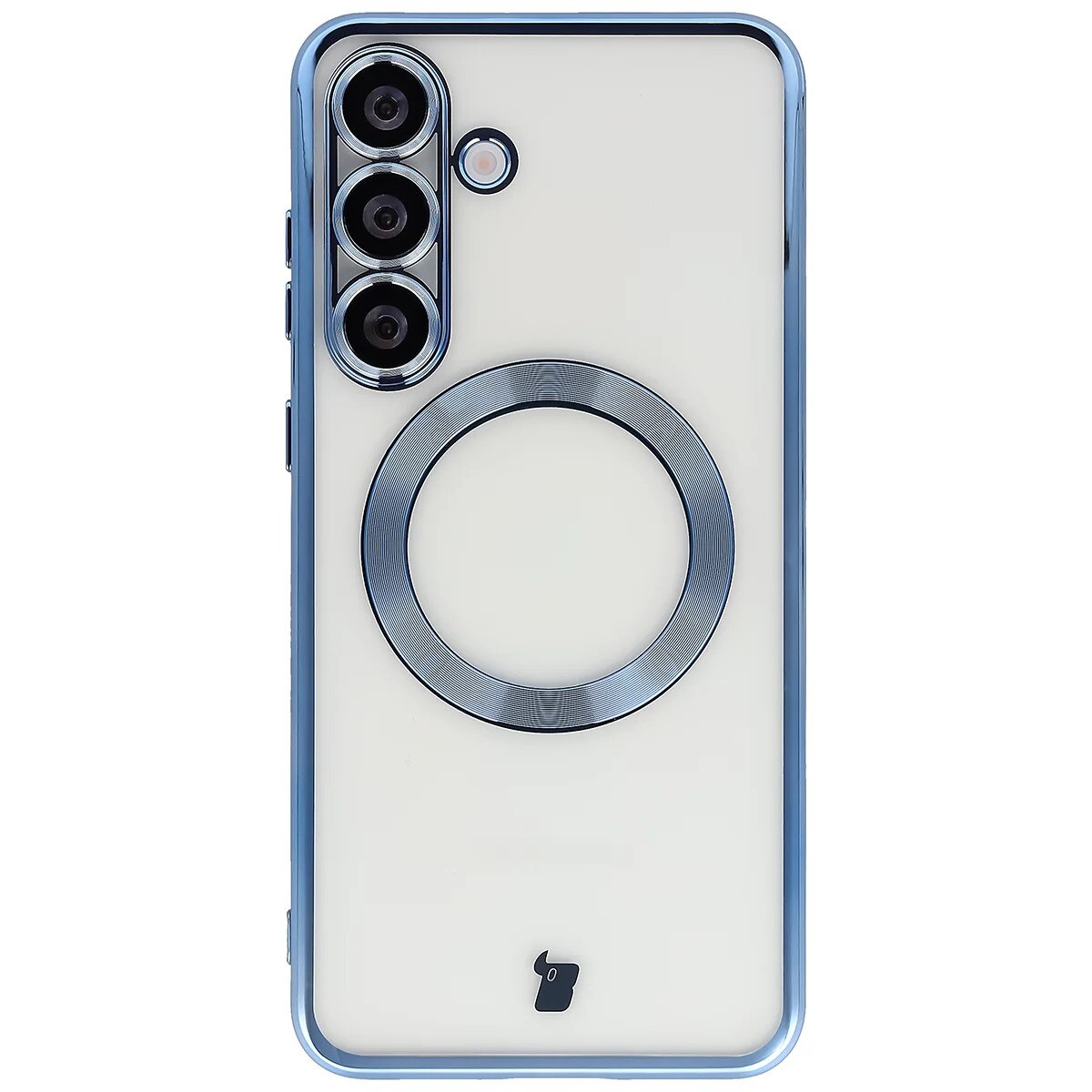 Husa cu protectie pentru camera pentru Magsafe Bizon Case GuardO pentru Galaxy S25 FE, Albastru transparent
