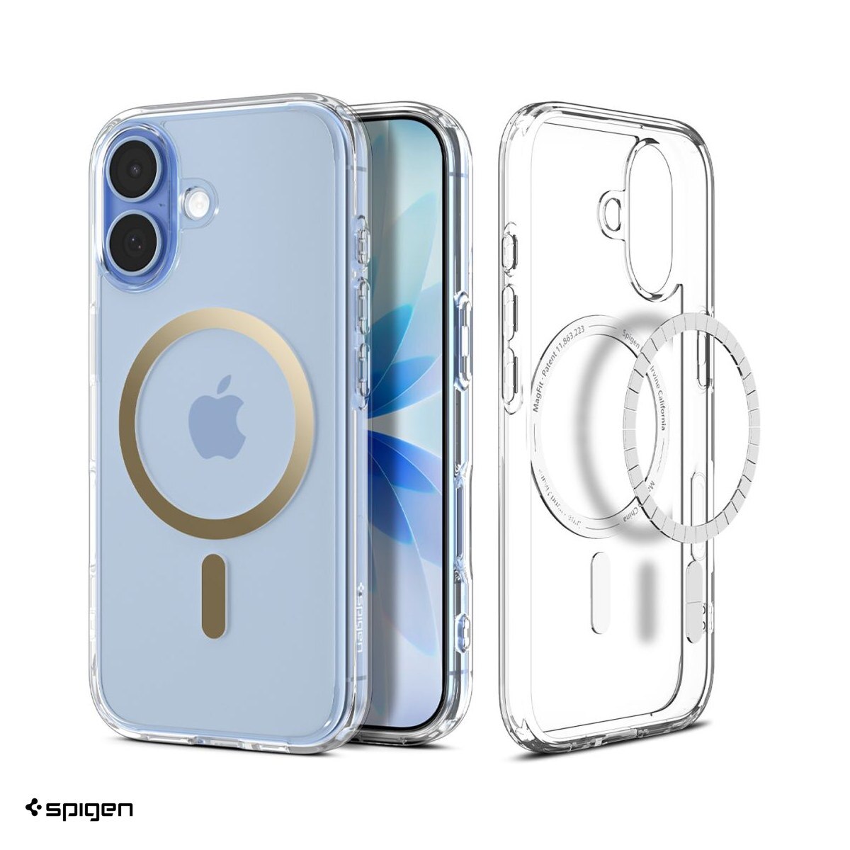 Husa Spigen Ultra Hybrid Mag pentru iPhone 17, Carcasa magnetica, Auriu