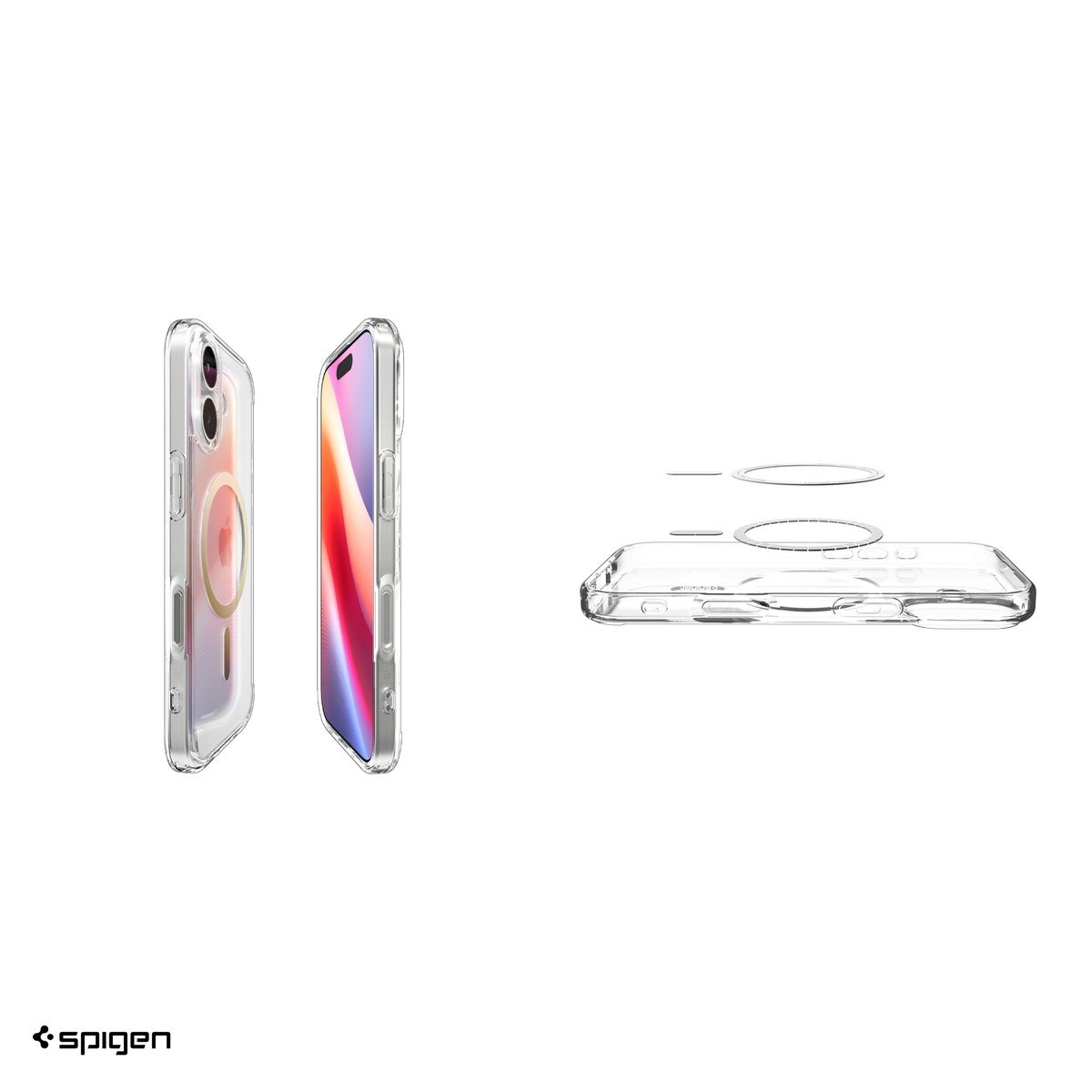 Husa Spigen Ultra Hybrid Mag pentru iPhone 17, Carcasa magnetica, Auriu