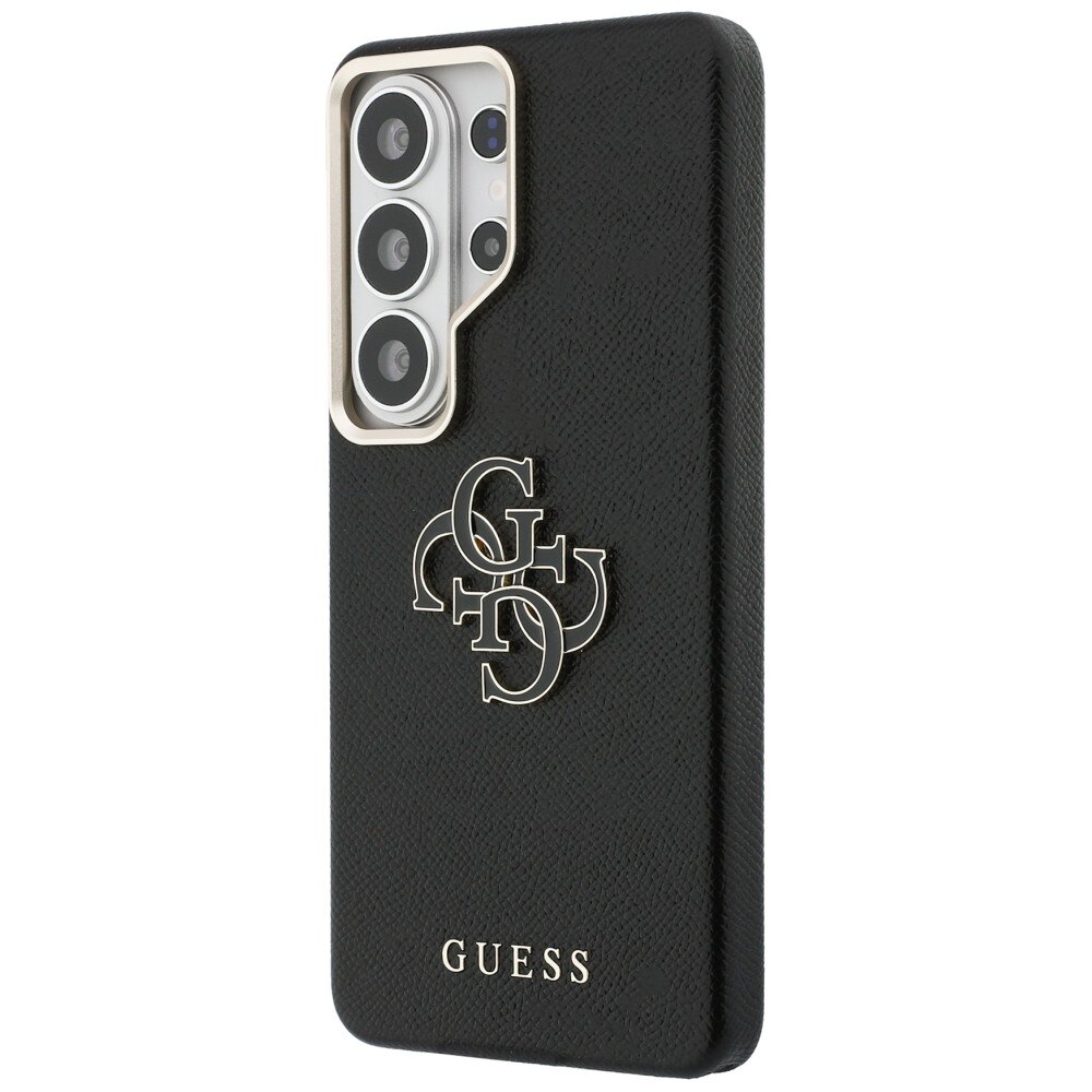 Husa Guess Grained Big 4G Metal Logo compatibila cu Samsung Galaxy S26 Ultra, Negru