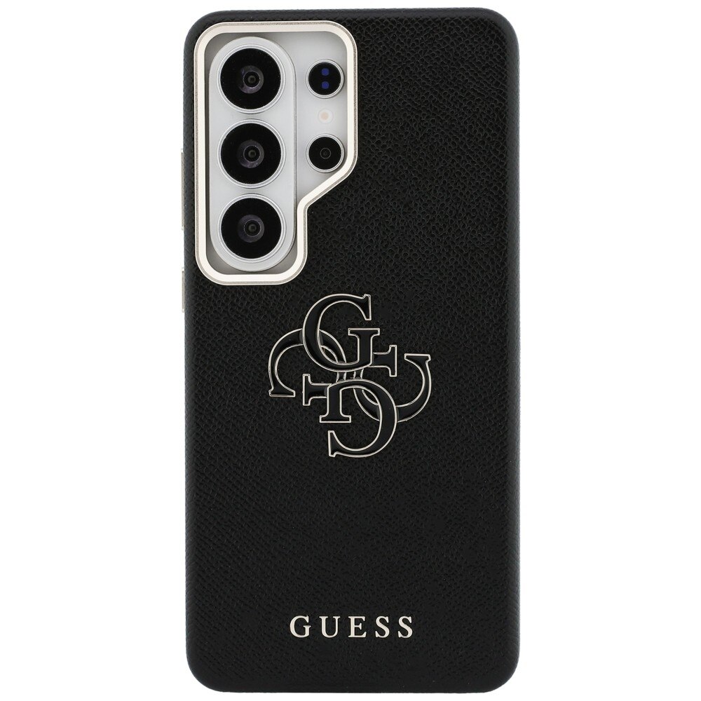 Husa Guess Grained Big 4G Metal Logo compatibila cu Samsung Galaxy S26 Ultra, Negru
