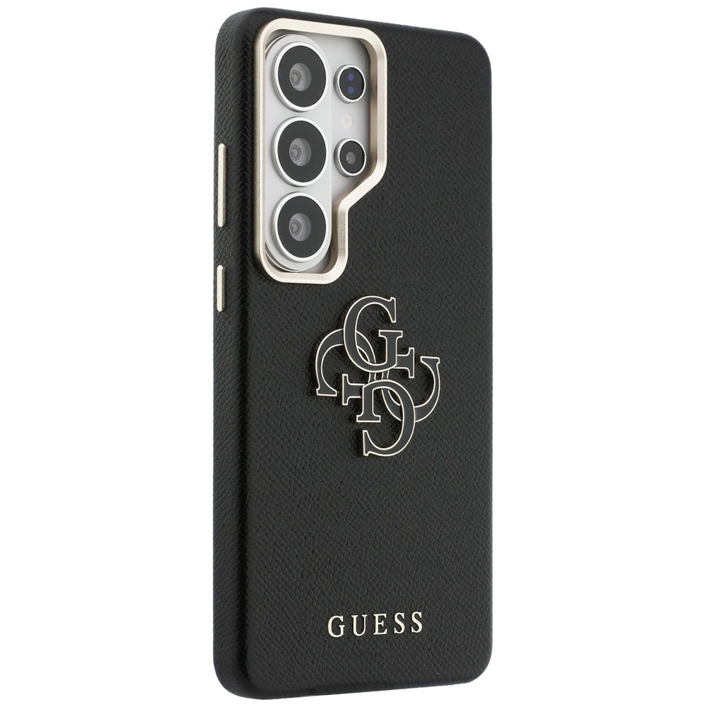 Husa Guess Grained Big 4G Metal Logo compatibila cu Samsung Galaxy S26 Ultra, Negru