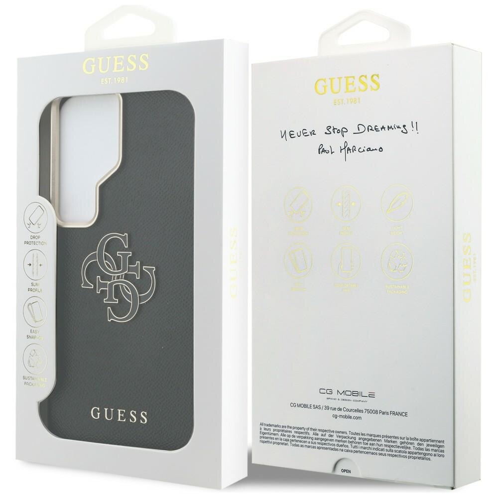 Husa Guess Grained Big 4G Metal Logo compatibila cu Samsung Galaxy S26 Ultra, Negru