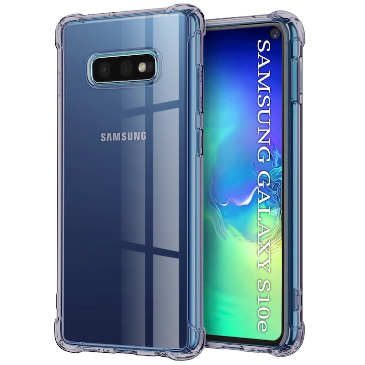 Husa pentru Samsung Galaxy S10e - Techsuit Shockproof Clear Silicone - Smoke Black