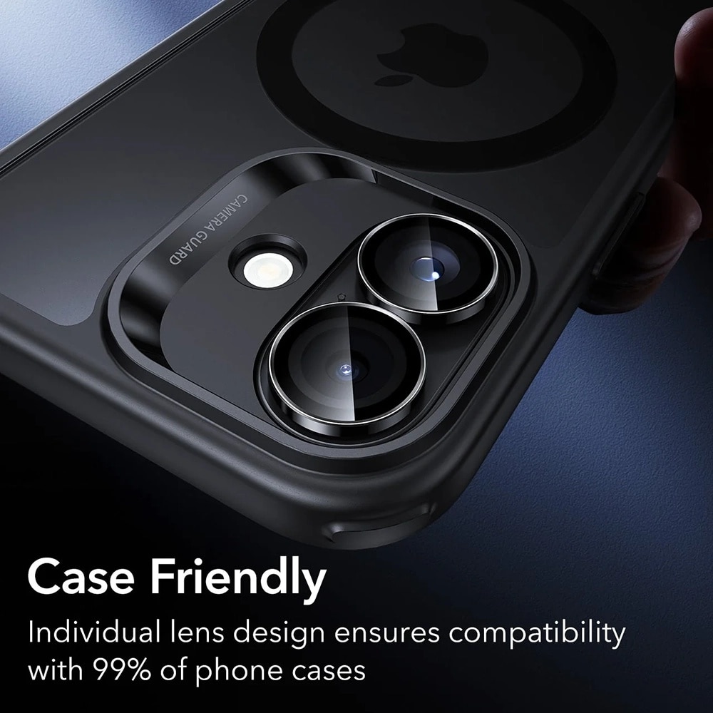 Folie Camera pentru iPhone 16 / iPhone 16 Plus / iPhone 17 (set 2) - ESR Armorite Camera Lens Protectors - Black