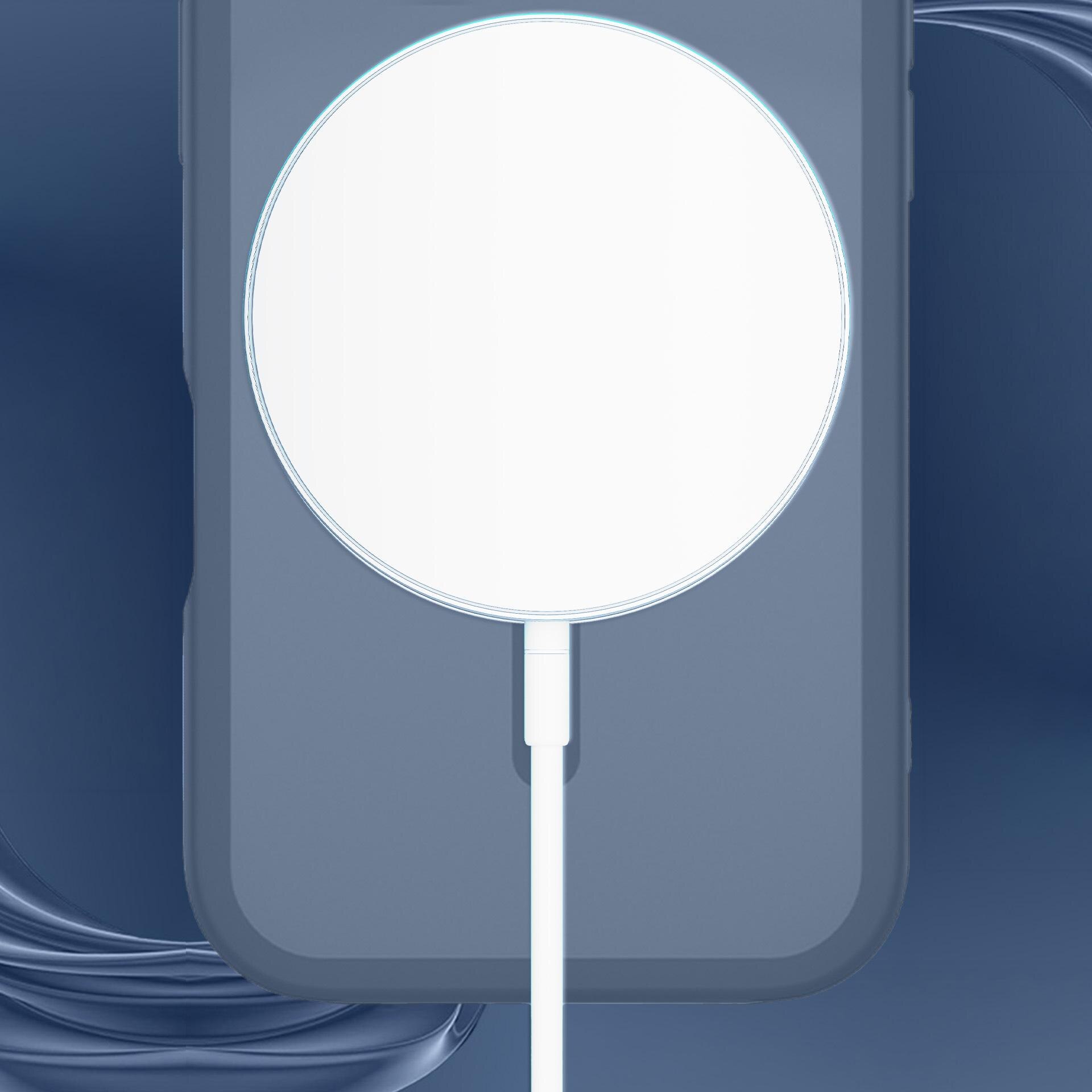 Husa telefon 3mk Misty MagCase albastru 14, 2mm, compatibil MagSafe
