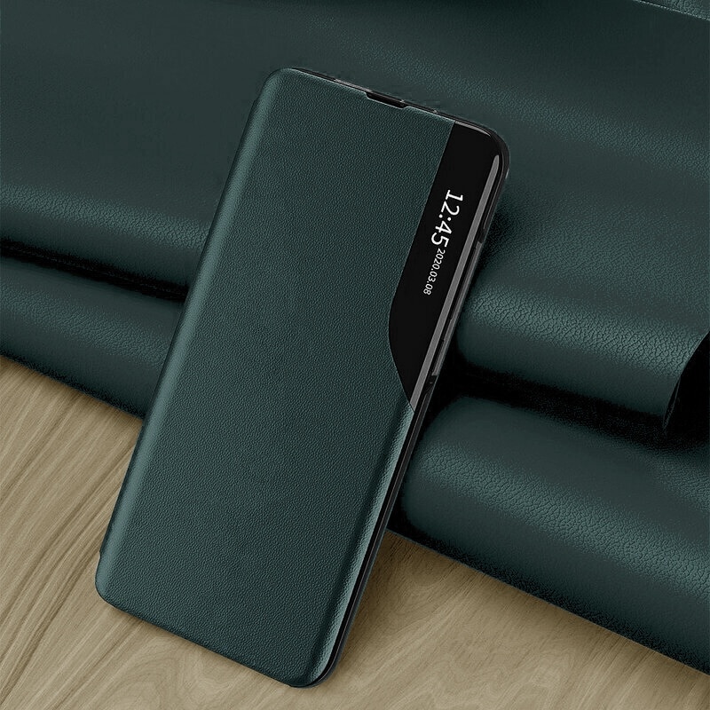 Husa pentru Samsung Galaxy A54, SKYDDAR INNOVATION, eFold, tip carte, set cu sticker, Verde