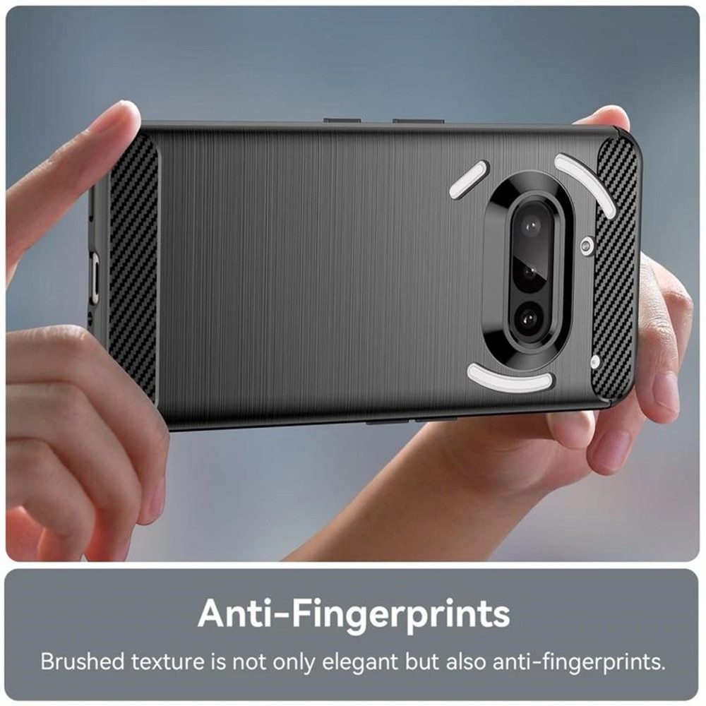 Husa pentru Nothing Phone (3a) - Techsuit Carbon Silicone - Black