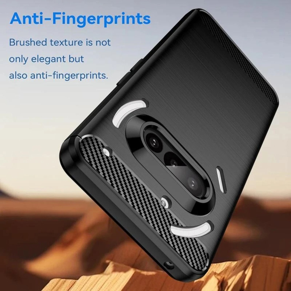 Husa pentru Nothing Phone (3a) - Techsuit Carbon Silicone - Black