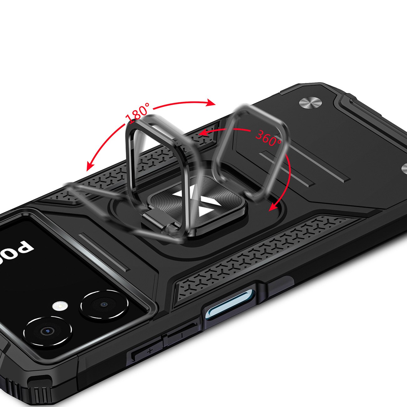 Carcasa Wozinsky Ring Armor compatibila cu Samsung Galaxy A03, Functie magnetica, Black