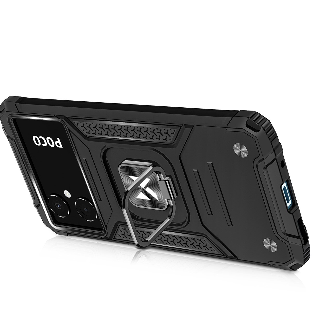 Carcasa Wozinsky Ring Armor compatibila cu Samsung Galaxy A03, Functie magnetica, Black