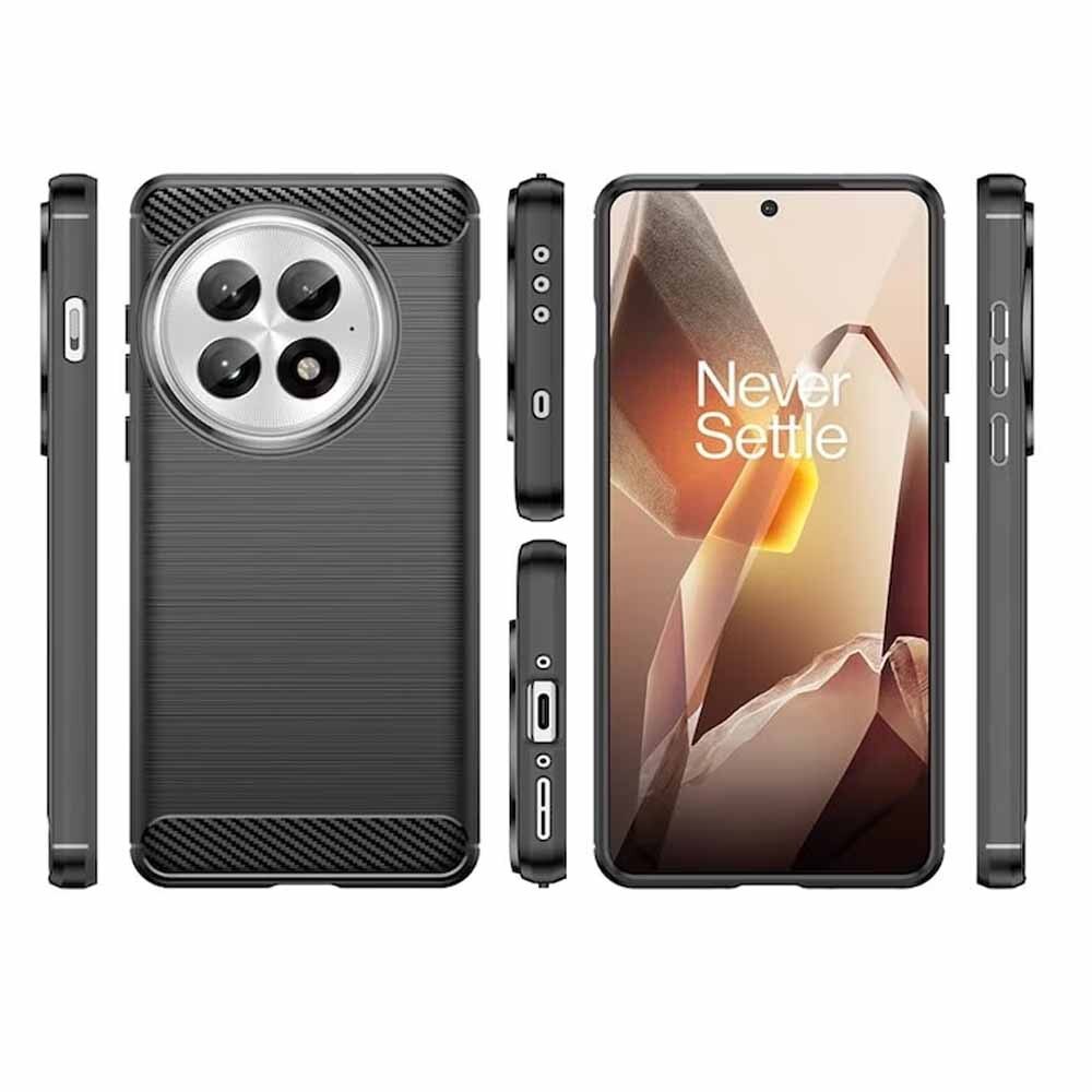 Husa SILKASE silicon carbon pentru OnePlus 13, culoare negru