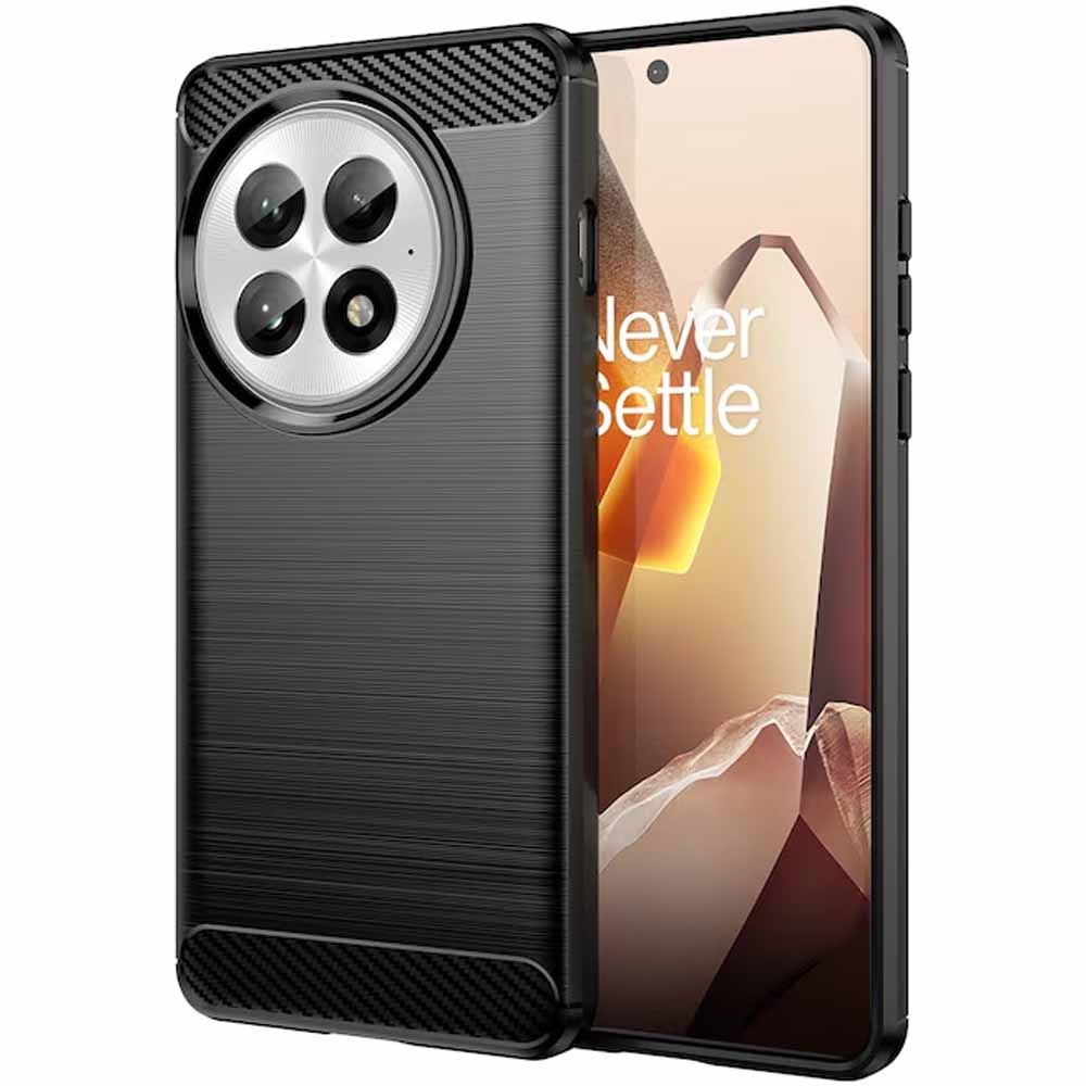 Husa SILKASE silicon carbon pentru OnePlus 13, culoare negru