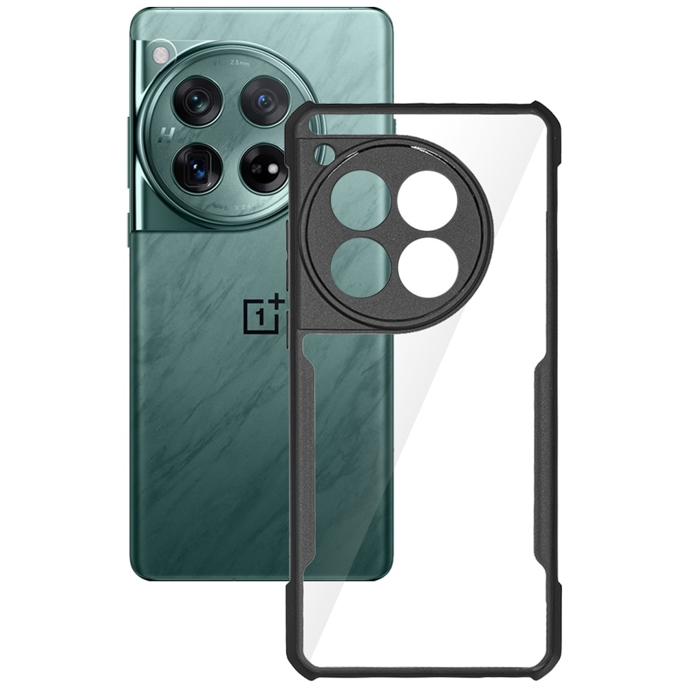 Husa Antigravity SILKASE pentru OnePlus 12, AntiGravity, AntiShock, negru/transparent