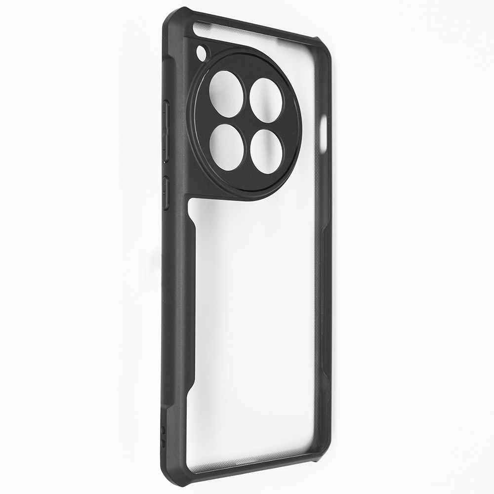Husa Antigravity SILKASE pentru OnePlus 12, AntiGravity, AntiShock, negru/transparent