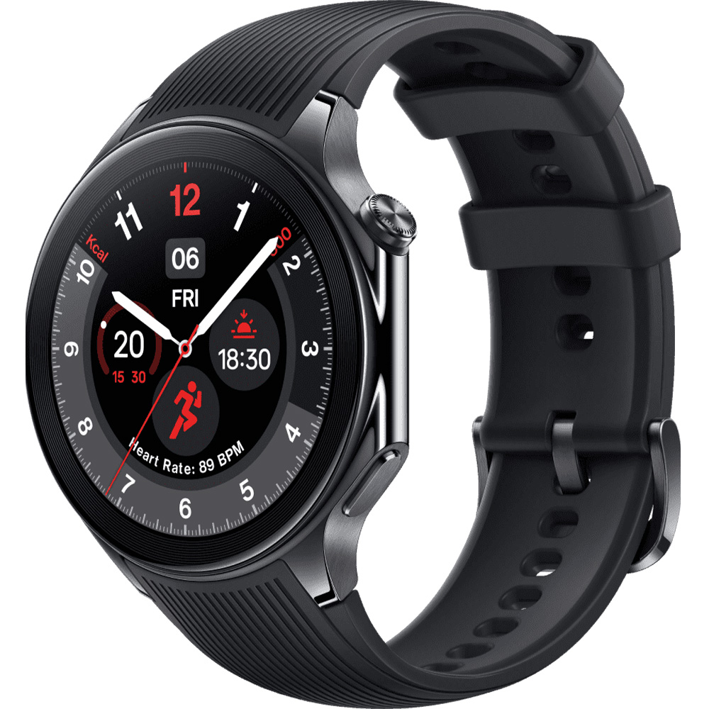 Ceas Smartwatch OnePlus Watch 2, 46mm, GPS, NFC, Bluetooth, Wi-Fi, Black Steel