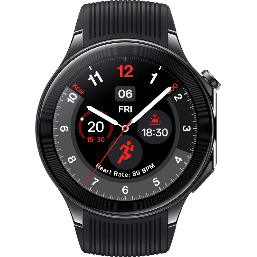 Ceas Smartwatch OnePlus Watch 2, 46mm, GPS, NFC, Bluetooth, Wi-Fi, Black Steel
