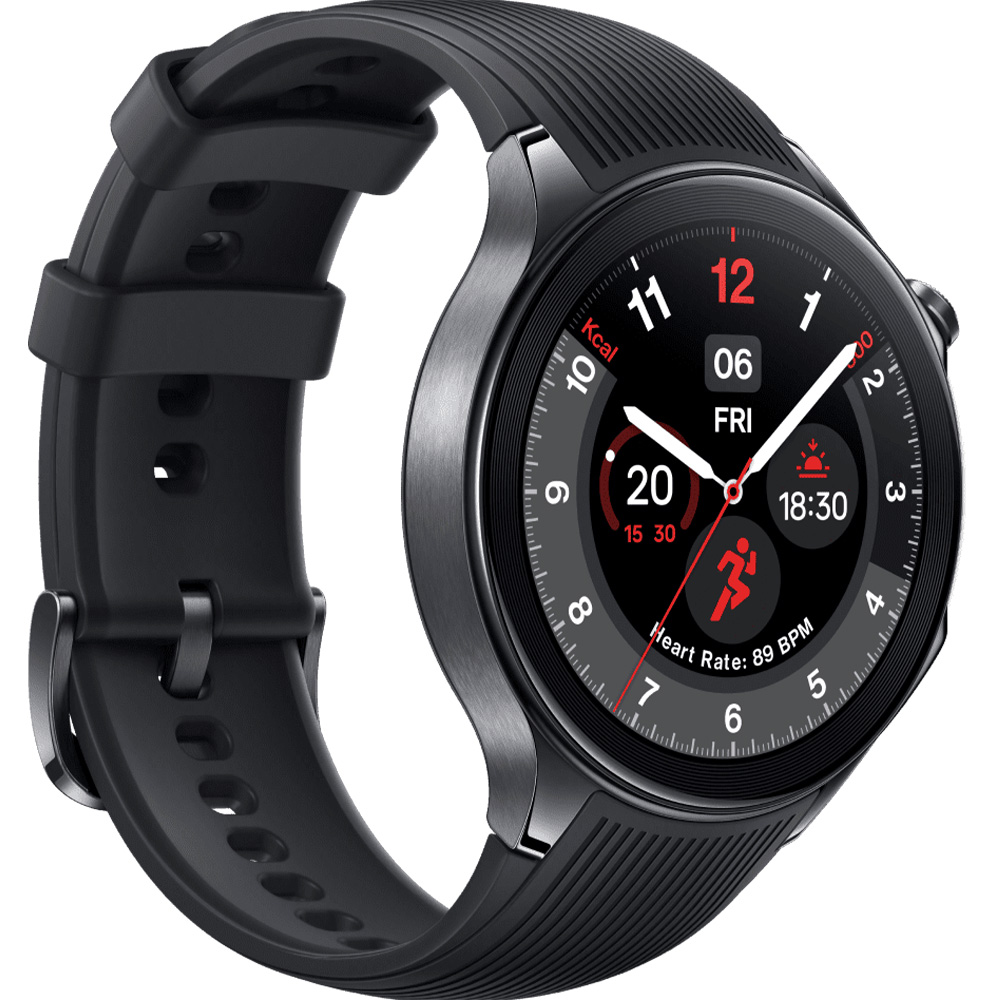 Ceas Smartwatch OnePlus Watch 2, 46mm, GPS, NFC, Bluetooth, Wi-Fi, Black Steel