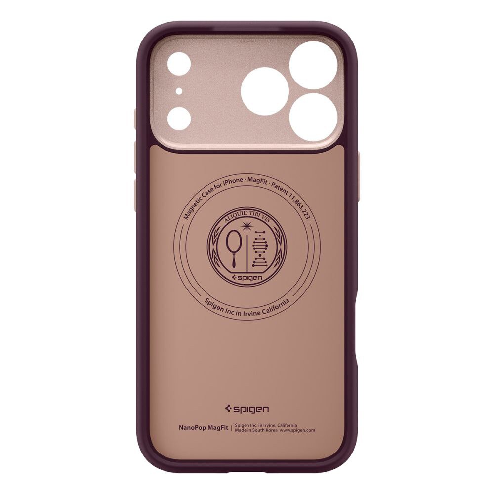 Husa compatibila cu Samsung iPhone 17 Pro, Spigen, Caseology Nano Pop MagSafe (ACS10327), bordo
