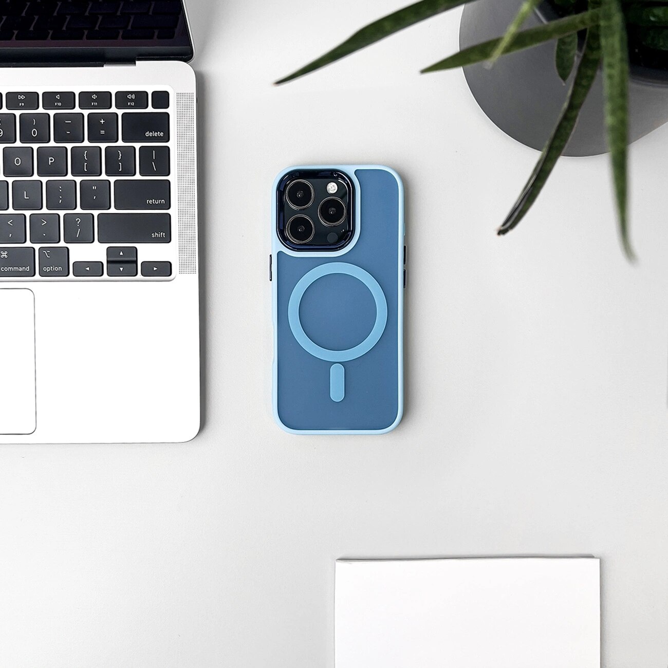 Carcasa Wozinsky Fashion Case MagSafe compatibila cu Samsung Galaxy S24 FE Blue