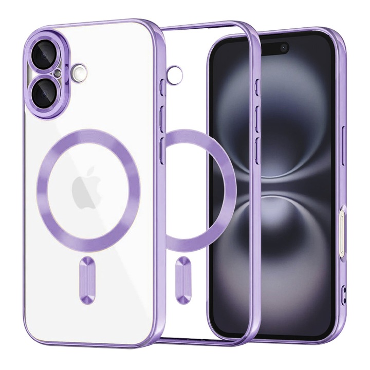 Husa Protectie pentru iPhone 16 Plus, AIR Safe, V53, Termoplastic, Light Plum Violet