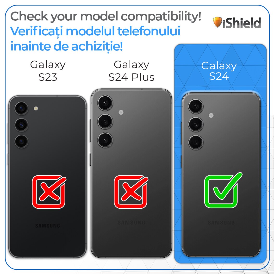 Husa pentru Samsung Galaxy S24, Hybrid Armor Dual, Anti-Soc, cu Inel Rotativ de prindere si functie Stand, compatibila cu Suport Auto magnetic, Nitro iShield, Neagra