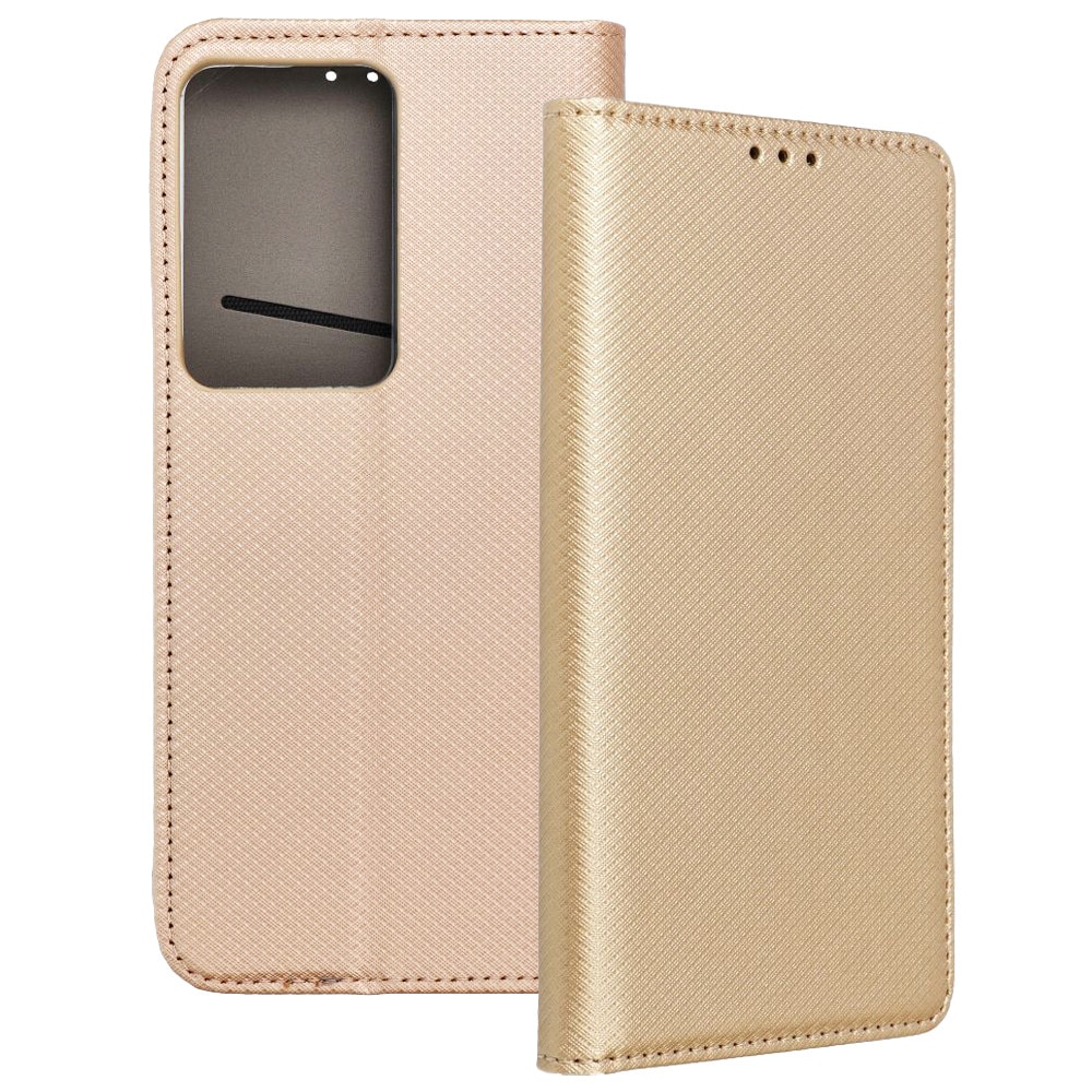 Husă de protecție PartnerTele Book, Smart, pentru Realme 14x, Auriu/Gri