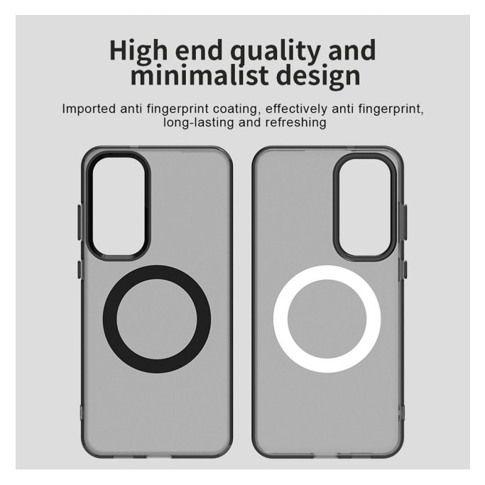 Husa Upzz® Tech Candy Pentru Samsung Galaxy S25 FE, Tehnologie Magsafe, Protectie La Camera si Colturi, Negru