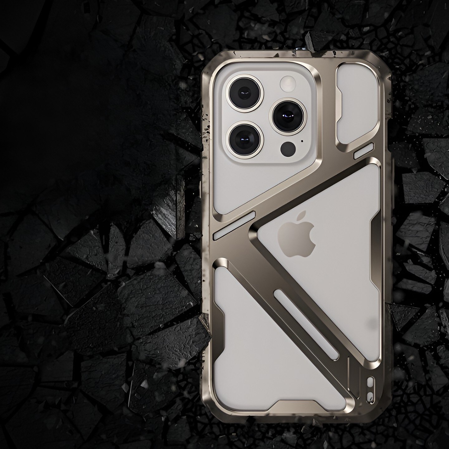 Husa de Protectie Armor Metal Compatibila cu iPhone 15 Pro Max, Antizgariere, Antisoc, Protectie Sup