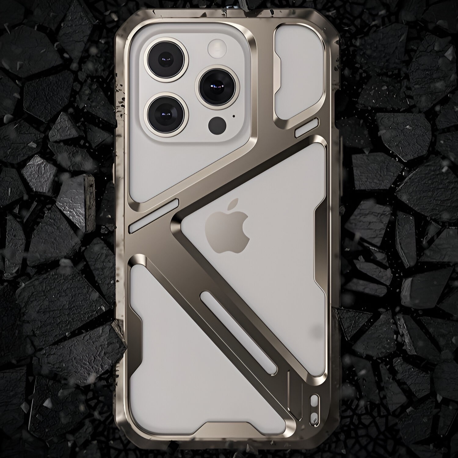 Husa de Protectie Armor Metal Compatibila cu iPhone 15 Pro Max, Antizgariere, Antisoc, Protectie Sup