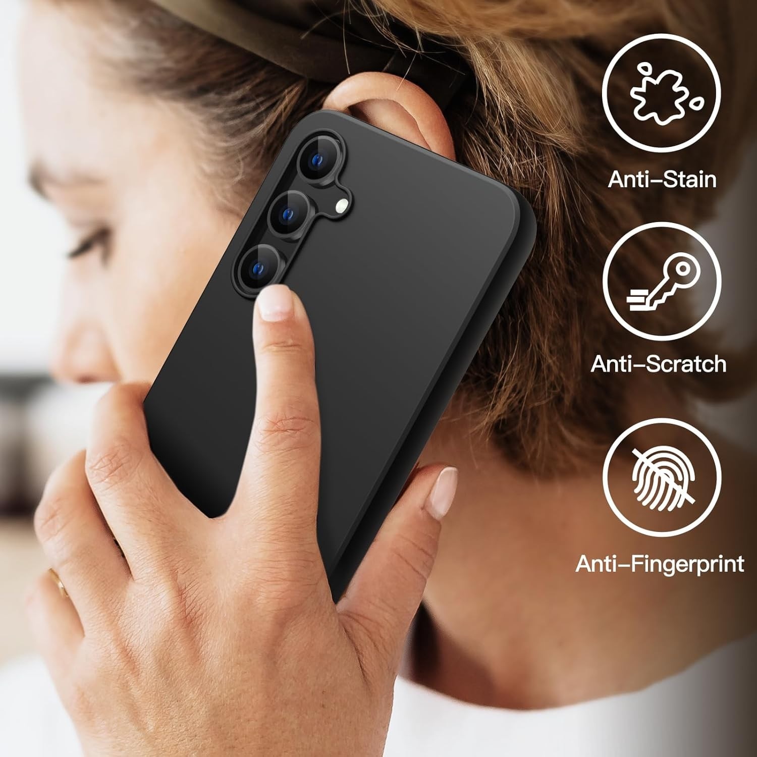 Husa de Protectie Matte TPU, pentru Samsung Galaxy S23 FE 5G, Protectie Camera, Antisoc, Antizgarier