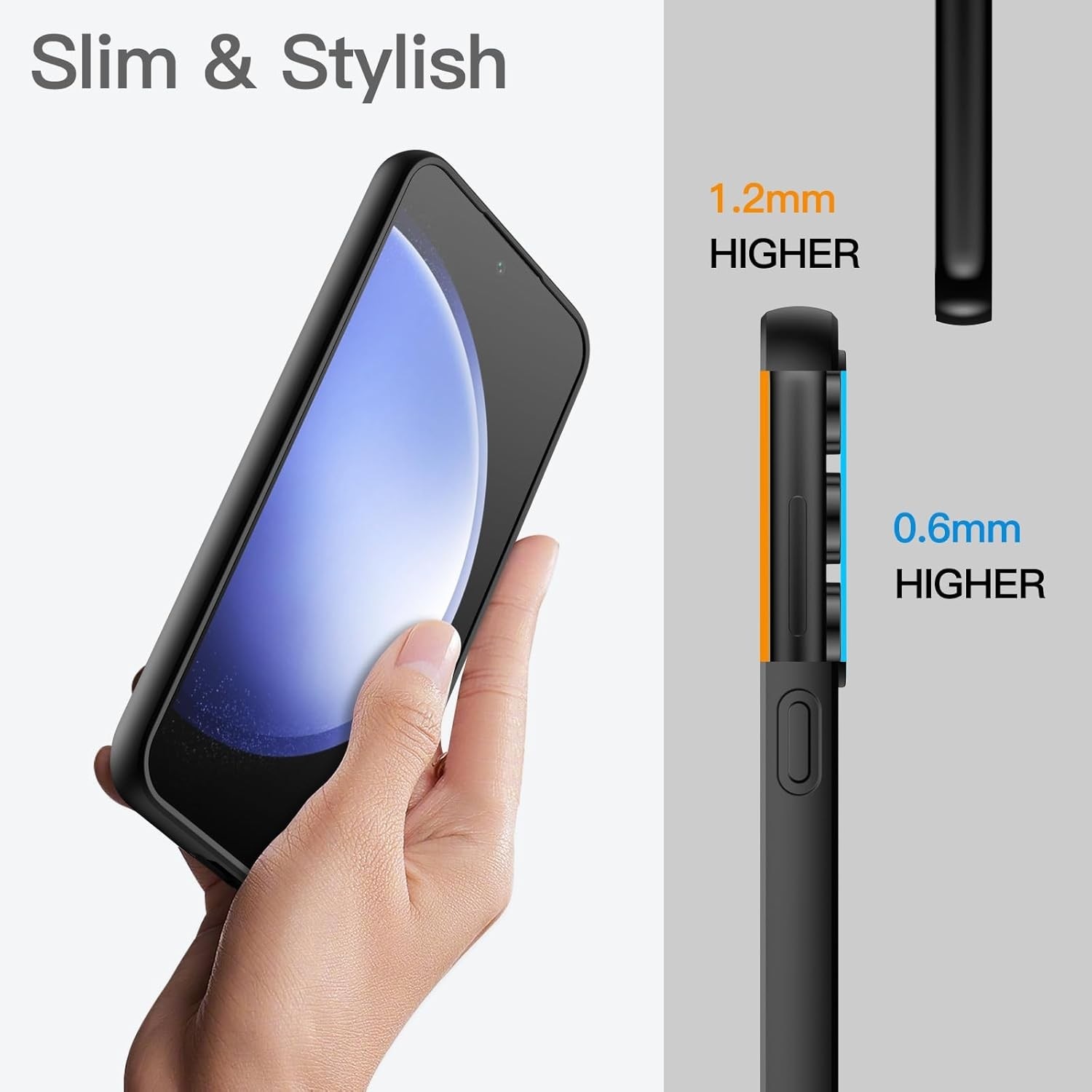 Husa de Protectie Matte TPU, pentru Samsung Galaxy S23 FE 5G, Protectie Camera, Antisoc, Antizgarier