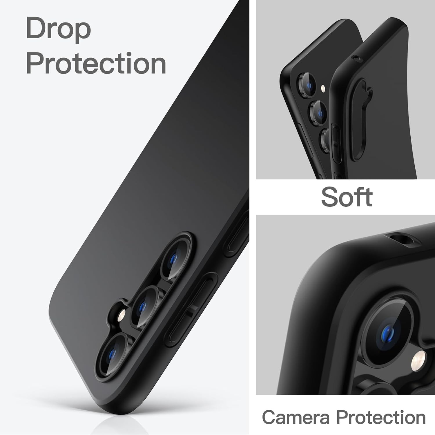 Husa de Protectie Matte TPU, pentru Samsung Galaxy S23 FE 5G, Protectie Camera, Antisoc, Antizgarier