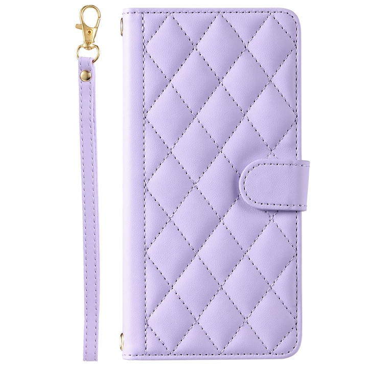 Husa de Protectie Tip Carte, pentru Apple iPhone 15 Plus, Model cu Suport si Capsa, Antisoc, Reziste