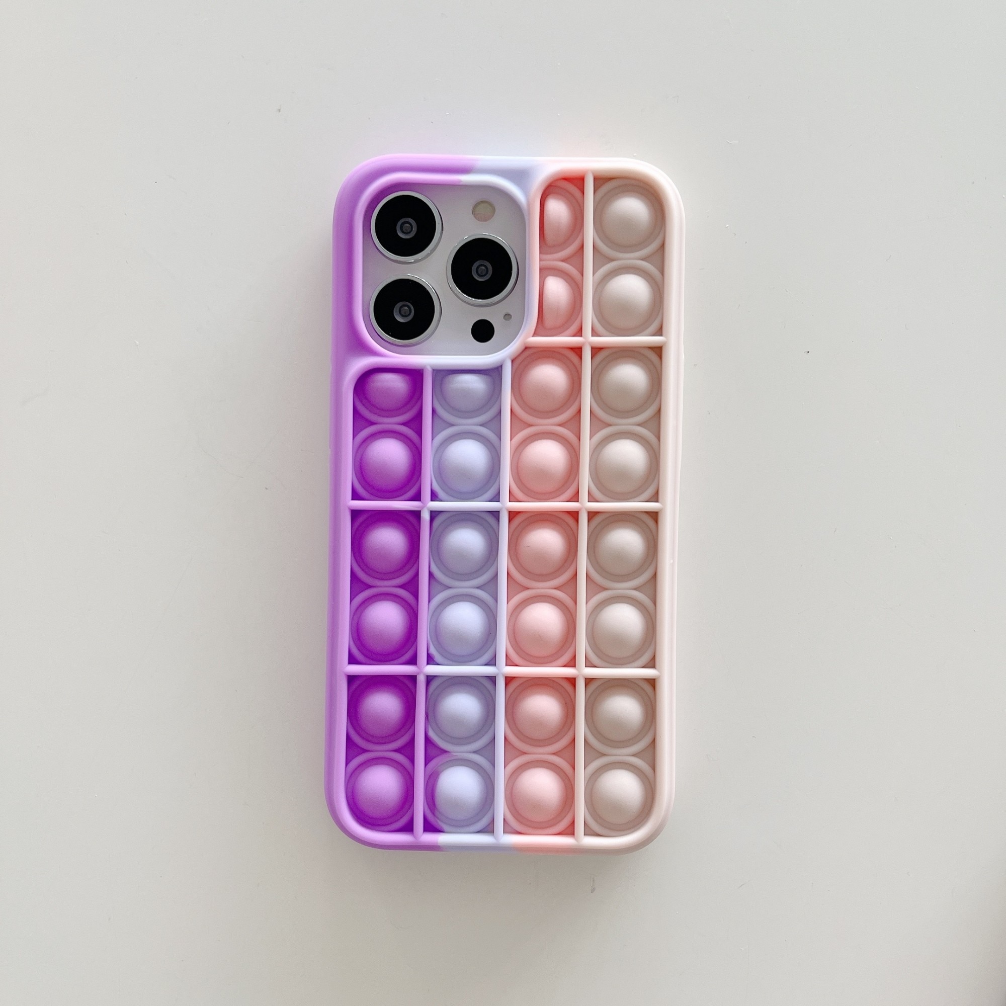 Husa de protectie Pop It compatibila cu Apple iPhone 13, Model 2, Multicolor