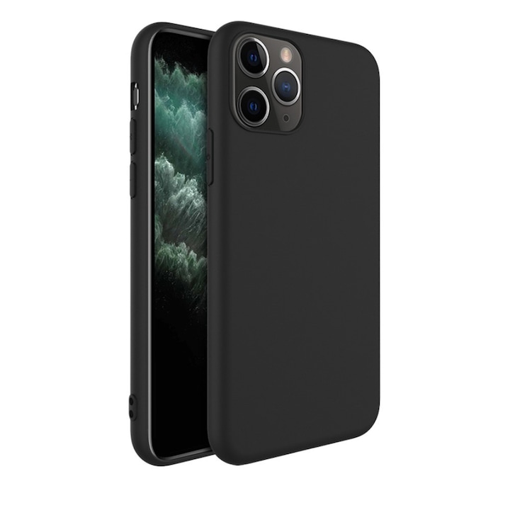Husa protectie compatibila cu Apple iPhone 13 Pro Matte Tpu Negru Mat