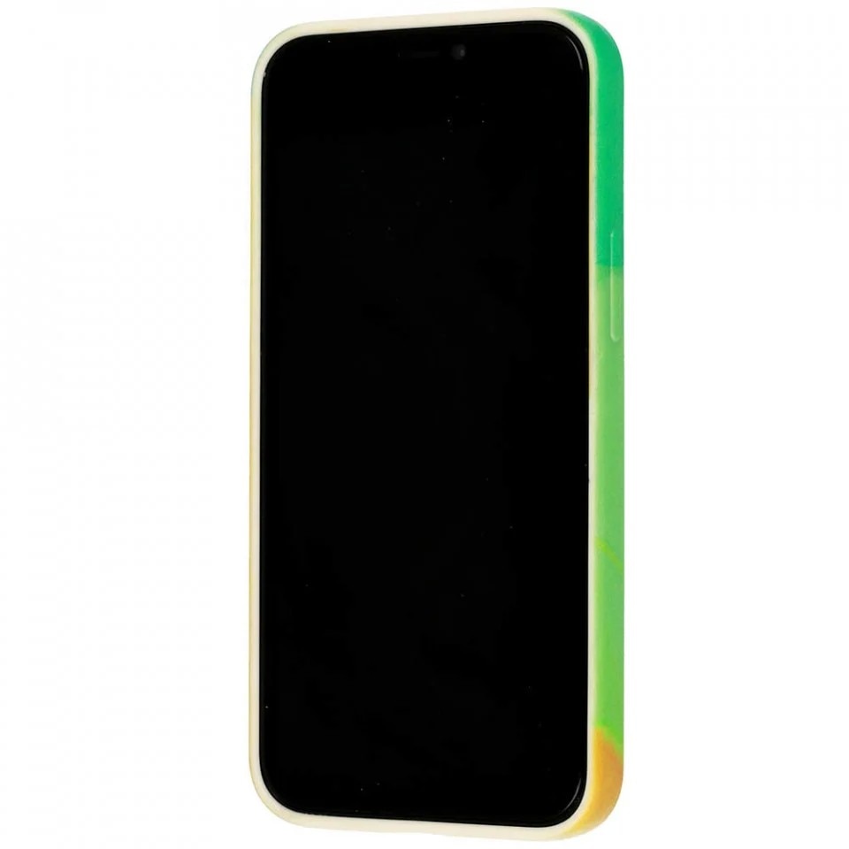 Husa protectie compatibila cu Apple iPhone XR Tpu Ombre, Verde/Portocaliu