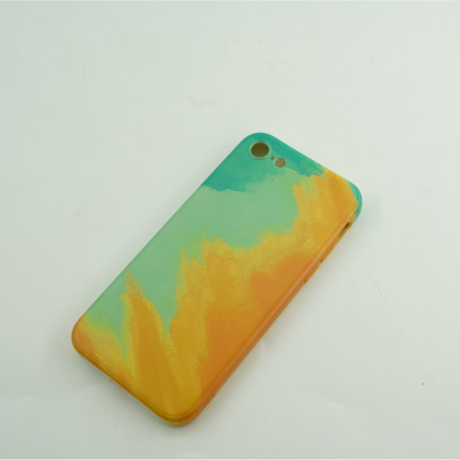 Husa protectie compatibila cu Apple iPhone XR Tpu Ombre, Verde/Portocaliu