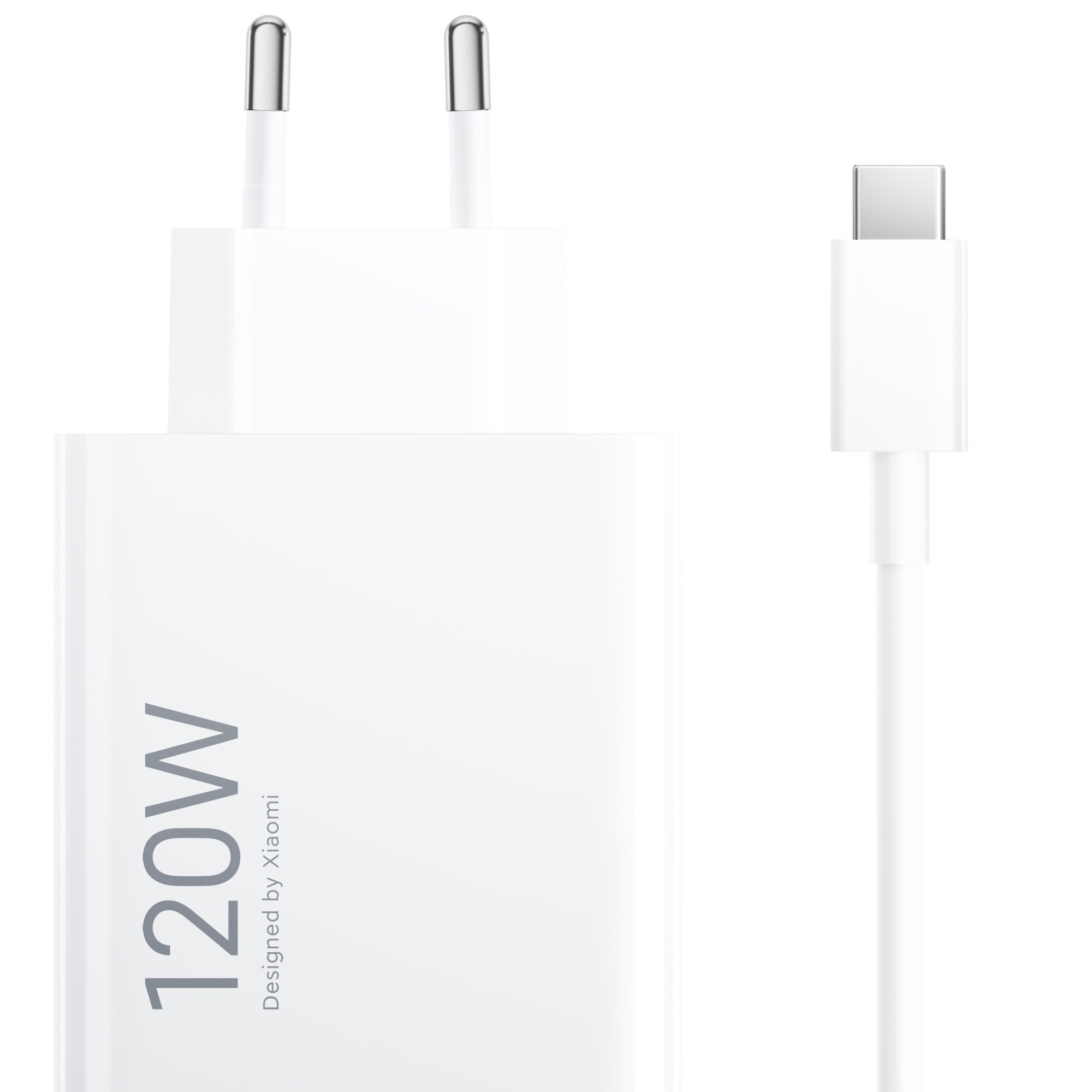 Incarcator retea original Xiaomi HyperCharge Combo, 120W, Cablu USB-C, Incarcare rapida, White