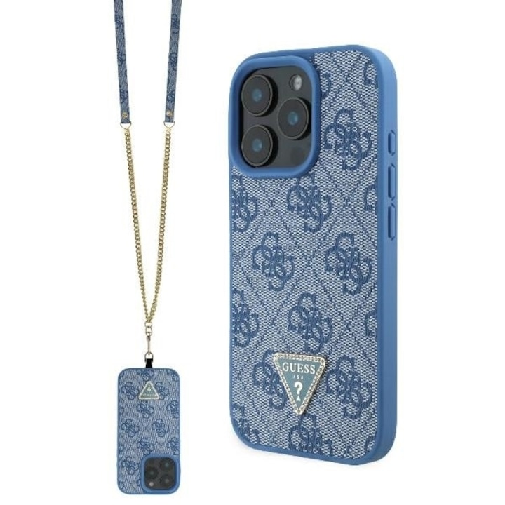 Husa Protectie pentru iPhone 16, AIR Safe, B23, Piele ecologica, Blue