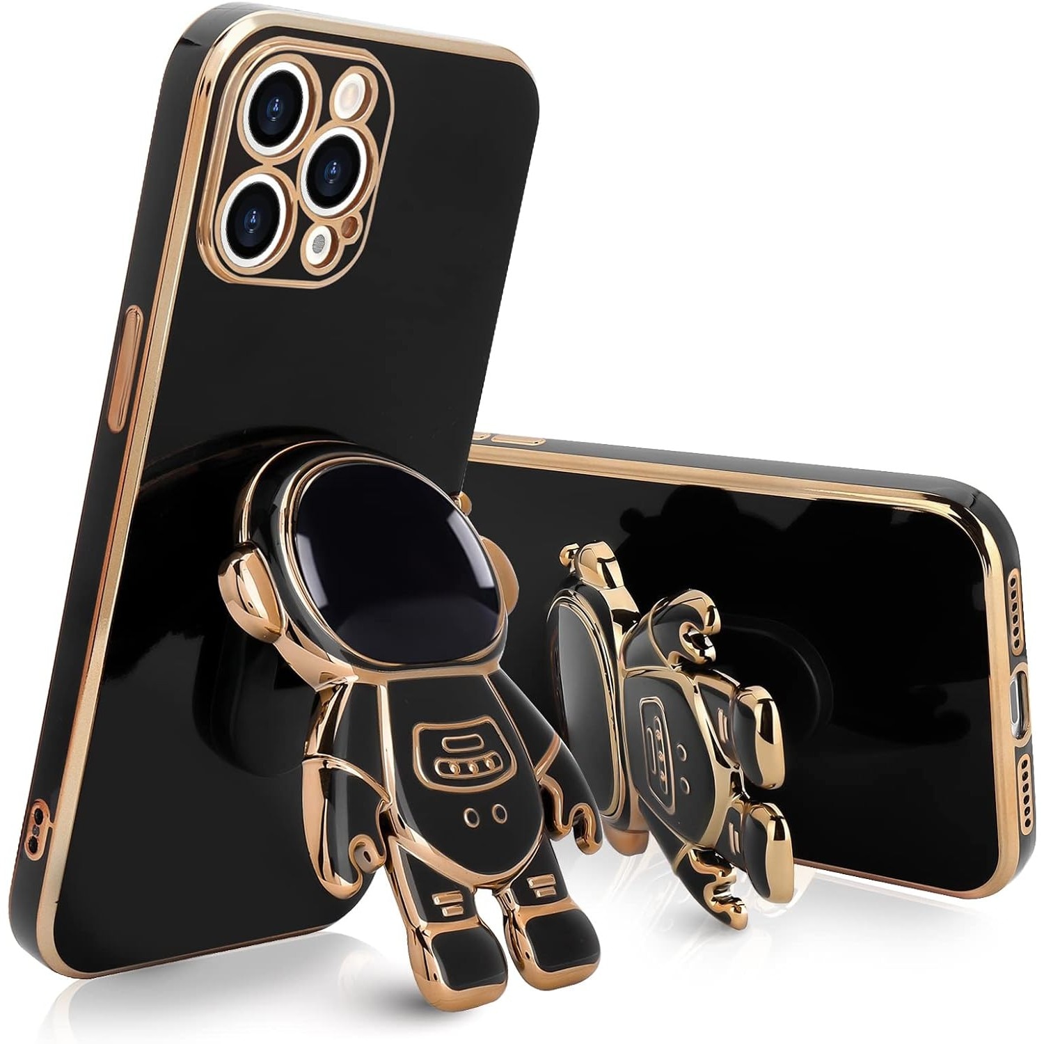 Husa de Protectie TPU 2in1, pentru Apple iPhone 14 Pro, Astronaut cu Suport, Antisoc, Rezistenta la