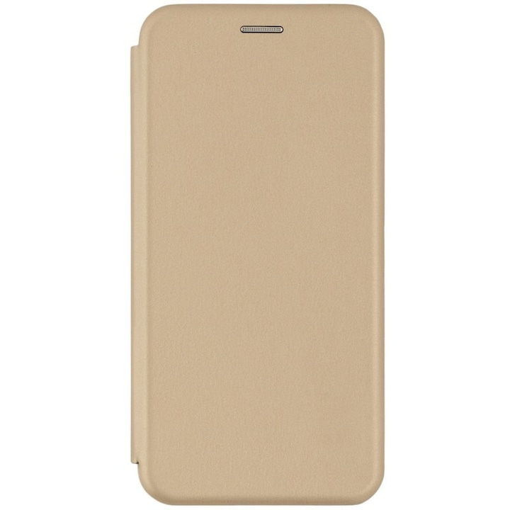 Husa de protectie compatibila cu Samsung Galaxy A12 Magnet Book Case Auriu