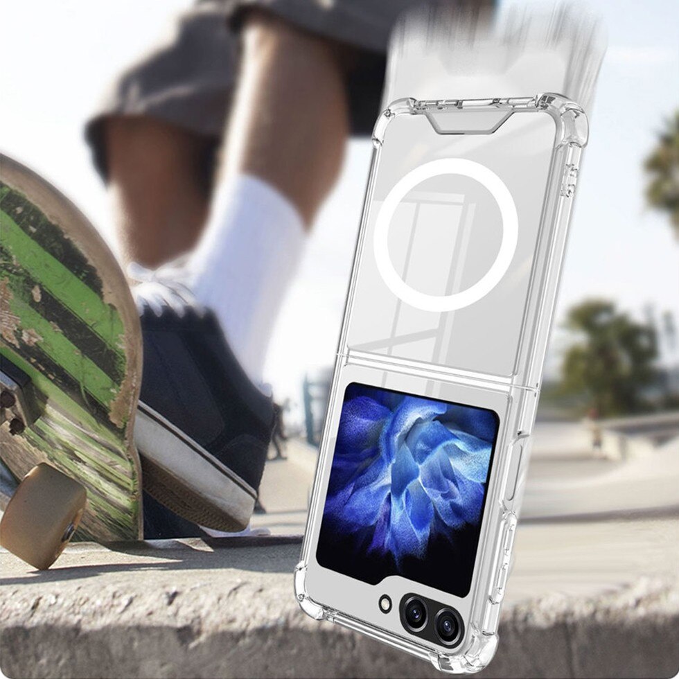 Carcasa pentru Samsung Galaxy Z FLIP6, Husa de Protectie cu Anti-Shock, compatibil cu MagSafe Magnetic