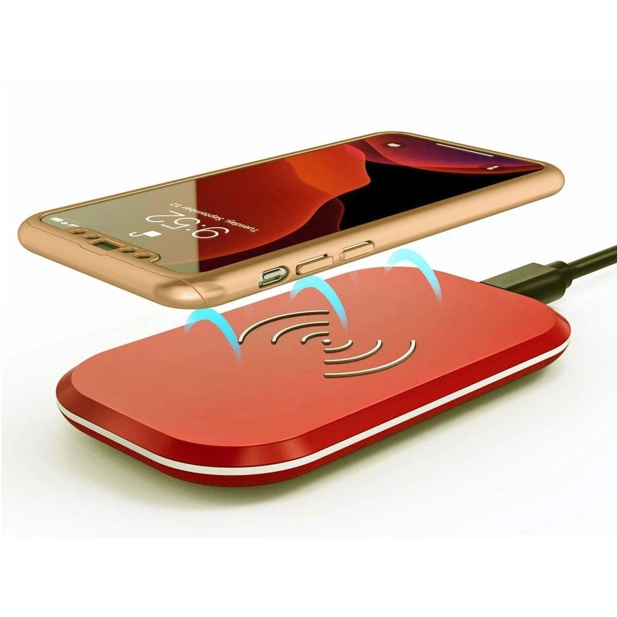 Husa de protectie compatibila cu Samsung A22 4G, Full Cover 360, Auriu + Folie de protectie