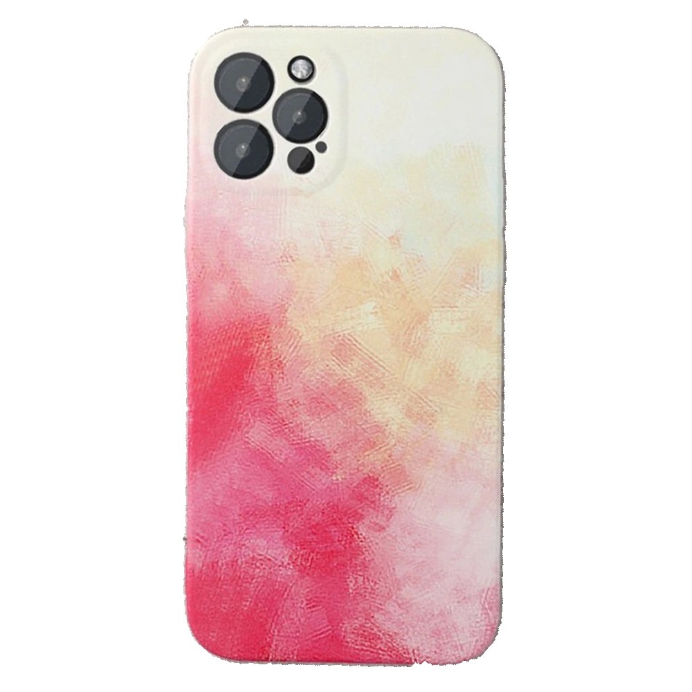 Husa protectie compatibila cu Apple iPhone XR Tpu Ombre, Roz/Galben