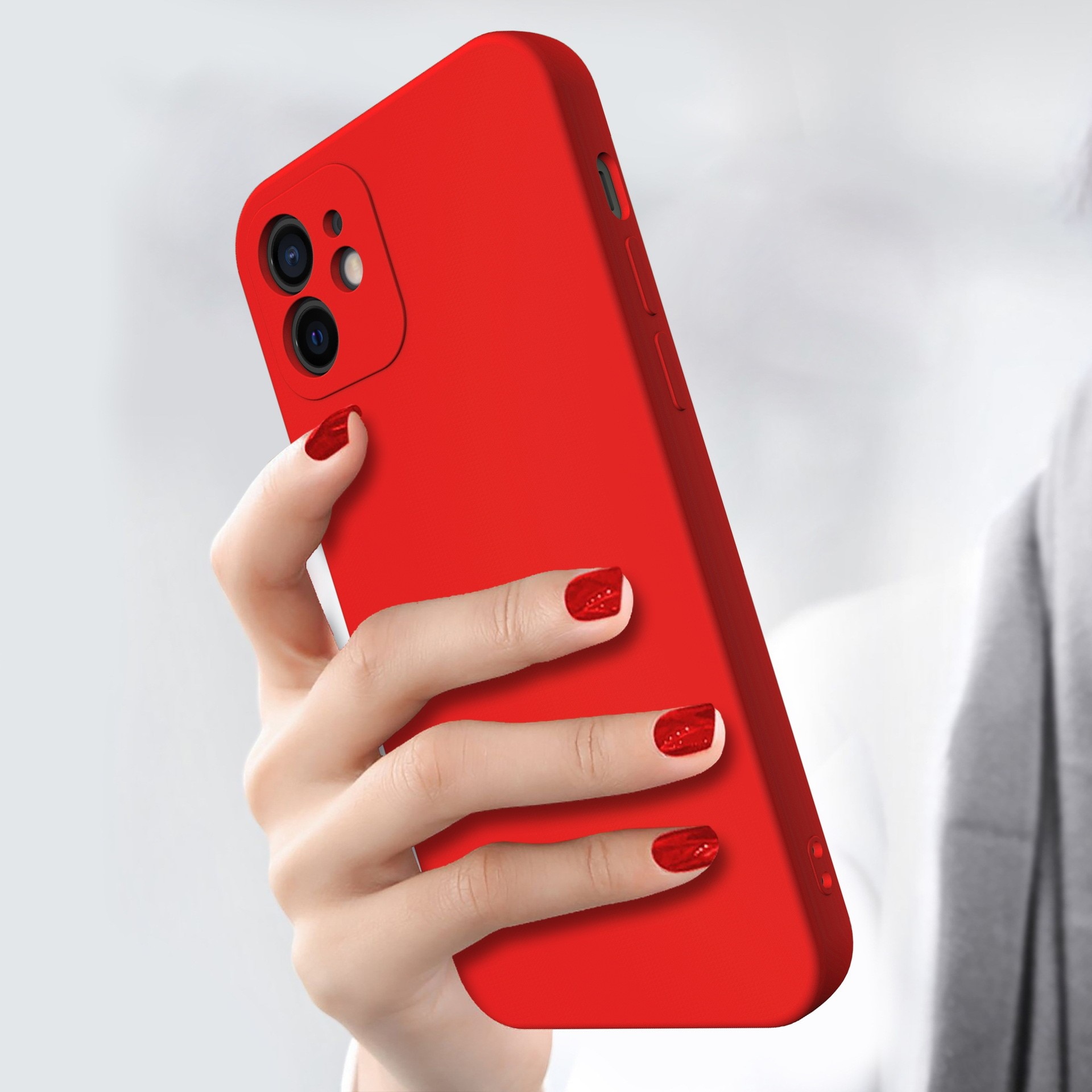 Carcasa pentru Samsung Galaxy S22 Plus, Liquid Silicone, cu Microfibra pe interior, Protectie Antiso