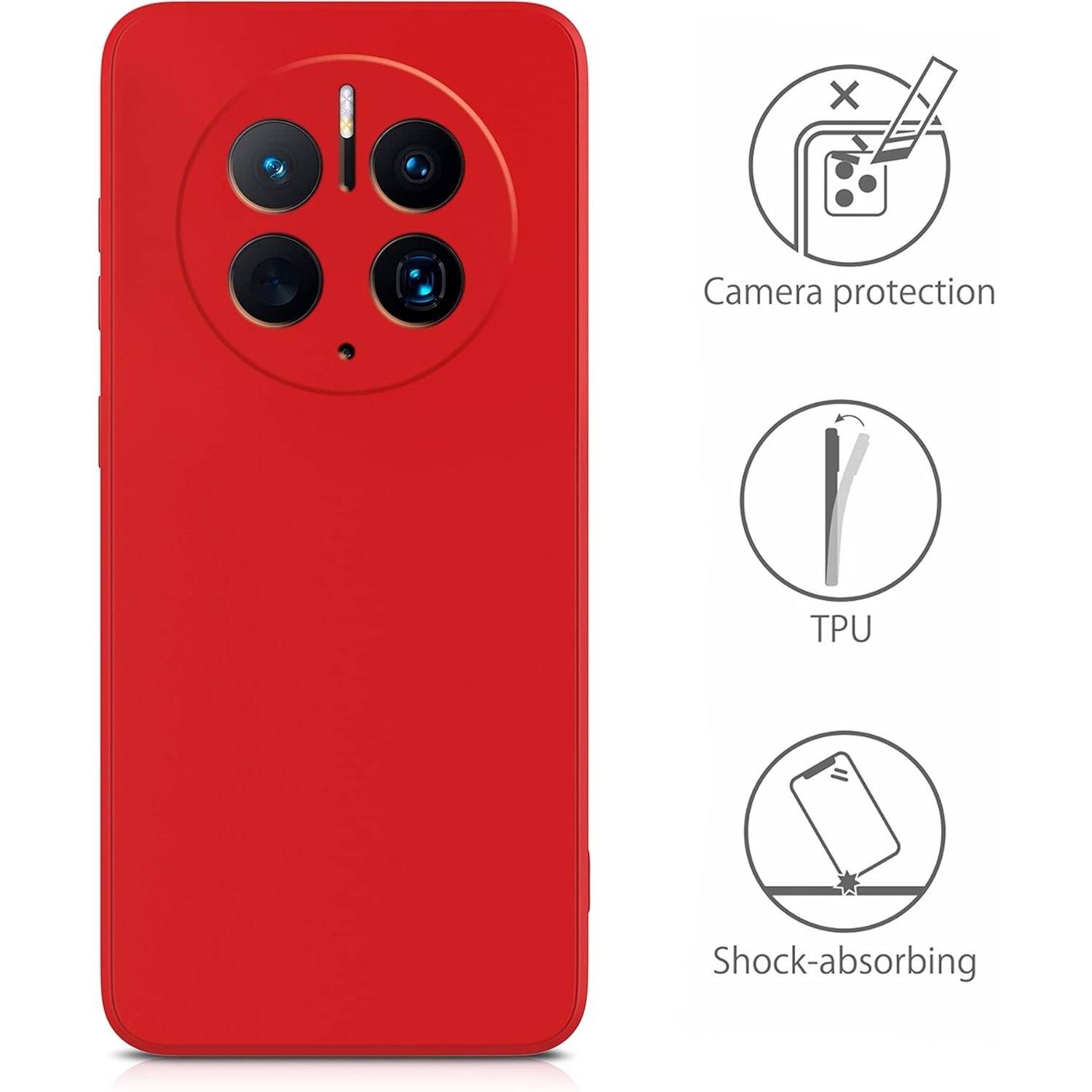 Husa de Protectie, pentru Huawei Mate 50 Pro, Liquid Silicone, cu Microfibra pe Interior, Protectie