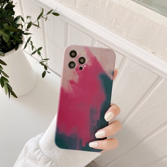 Husa protectie compatibila cu Apple iPhone XR Tpu Ombre, Roz/Mov/Negru